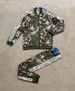 adidas Originals Tracksuit Junior Boys Kids 2 Piece Set Full Zip Large New Sz L - Picture 1 of 7