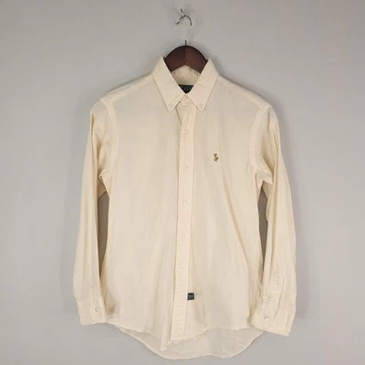 Camisa Polo Ralph Lauren Vintage Niños 18 Amarilla Abotonada Oxford Pony Preppy Foto 1 de 4