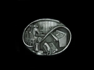 UD01105 VINTAGE 1989 *COMMUNICATIONS INDUSTRY WORKERS* COMMEMORATIVE BELT BUCKLE - Picture 1 of 2