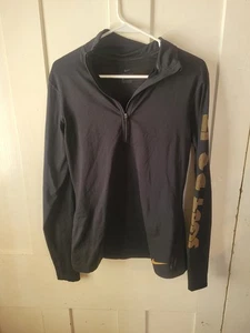 Sudadera Nike Dri Fit Negra Just Do It Mujer 1/4 Cremallera Talla Grande L - Imagen 1 de 3