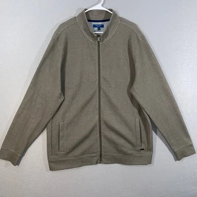 Chaqueta Cole Haan Para Hombre XXL Beige Cremallera Completa Grand OS Mezcla de Algodón Informal Bolsillos Foto 1 de 4
