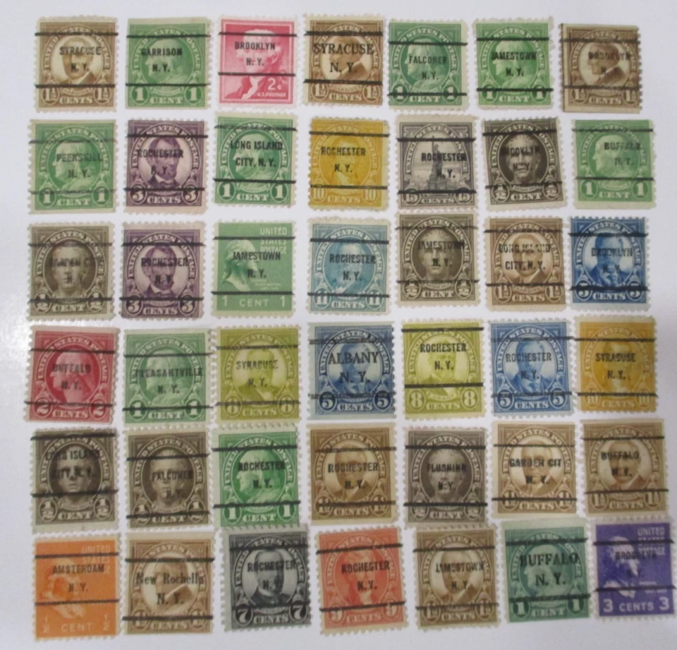 PRECANCEL (42) DIFFERENT   "NEW YORK STATE NO NY CITY  PRECANCEL"    PSS#MIXED" - Image 1 of 1