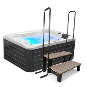 Pool Hot Tub Ladder Above Ground,Hot Tub Steps with 2 Handrails and Anti-Skid - Picture 1 of 7
