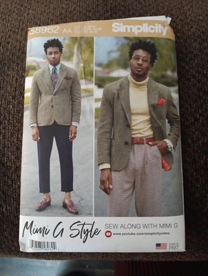 Simplicity- 8962 - Men's Lined Blazer by; Mimi G. Style Size 34 - 42 - Image 1 of 3