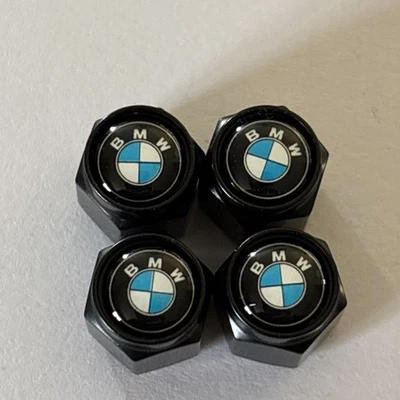 Set Of 4 Tire Valve Stem Caps For BMW Black - Image 1 of 4
