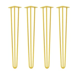 Natural Goods Berlin 4X Hairpin Leg Tisch-Beine Gelb Bodenschutz - Bild 1 von 6
