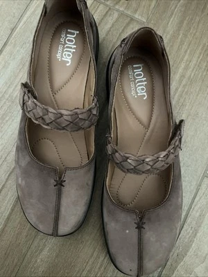 NUEVOS Zapatos Confort Mujer Talla 7US 38EU Cuero Marrón Mary Jane Correa Trenzada Foto 1 de 4