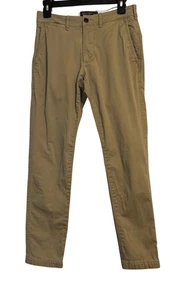 Abercrombie Fitch Langdon Pantalone Slim Elasticizzato 28x30 Uomo Cachi Scuro Casual - Foto 1 di 6