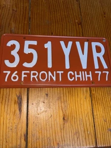 Mexico 1976 Front CHIH 77 License Plate - Picture 1 of 5