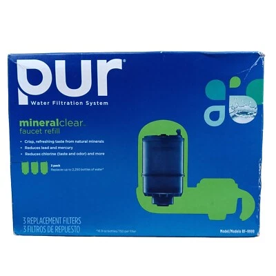 PUR Water Filtration System Faucet Refill Mount Filters RF-9999 Sealed 3-Pk NEW - Image 1 of 4
