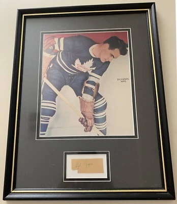Syl Apps Framed Photo With Cut Autograph Toronto Maple Leafs NHL HOF - Image 1 of 3