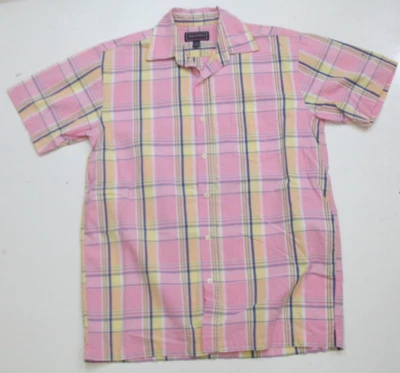 Маленький Steve & Barry's розовый синий платье рубашка на пуговицах карман с коротким рукавом 1069 - Изображение 1 из 4