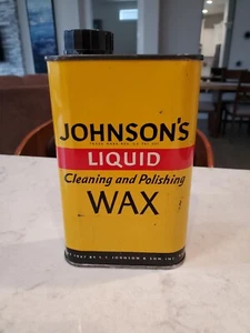 VINTAGE JOHNSON`S LIQUID WAX TIN CAN 1 PINT COPYRIGHT 1947 - Picture 1 of 6