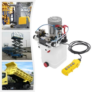 Double Acting Dump Trailer Pump 22Mpa Hydraulic Pump 4.5 Quart Power Unit DC 12V - Picture 1 of 14