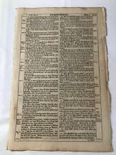  1736  Bible Original Leaf (page) "Biblia, Das Ist" Holy Bible in German  #1