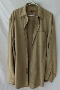 Lord and Taylor Button Down Shirt Size L Mens Long Sleeve Beige Wrinkle Resist - Picture 1 of 5
