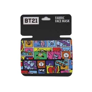 BT21 ALL OVER PRINT PLEATED MASK Adult Fabric Face - Picture 1 of 4