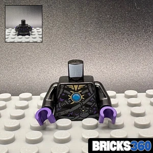 Lego New Torso Black Chima Dark Bluish Gray Belts Arms with Dark Purple Hands - Picture 1 of 4
