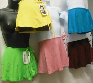 Side Tie Ballet skirt Matte Spandex Many Colors Child/Ladies dance Costuming - Picture 1 of 30