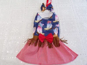 pet dog dress,patriotic,western boots,fringe,July 4th, Medium*(see size details) - Picture 1 of 8