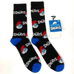 Neu PAPA SCHLUMPF SOCKEN Die Schlümpfe schwarz blau lustig Retro ERWACHSENE CREW EINHEITSGRÖSSE Männer/Damen - Bild 1 von 5