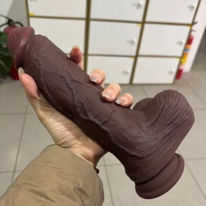 Liquid Silicone Realistic Huge Dildo Cock Suction Cup Women Sex Toys Thick Dong - Picture 1 of 11