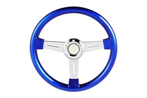 Boat BLUE Steering wheel W/ Adapter 3 spoke boats with 3/4" tapered key Marine - Picture 1 of 5