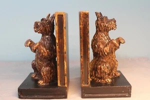 Extremos de libro vintage Scottish Terrier para perros - resina para decoración del hogar/escritorio  - Imagen 1 de 9