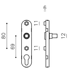 OLIVARI Movimento per maniglione alzante scorrevole mat. ACCIAIO scatti 4 - Bild 1 von 2