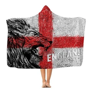 England - St George - Löwe Sketch - Euros Kapuzen Decke - Bild 1 von 3