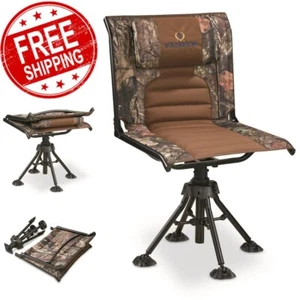Hunting Blind Chair w/ Swivel Seat Rotating Folding Padded Camo Outdoor Hunting - Picture 1 of 24