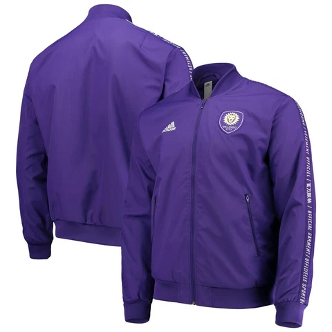 Men's Adidas MLS Orlando City Full-Zip Anthem Jacket DP5023 Purple/white DP5023 Cover