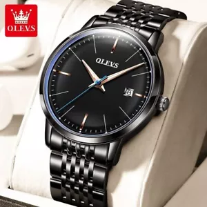 OLEVS Watch Stainless Steel Waterproof Business Men's Mechanical Wristwatches - Picture 1 of 16