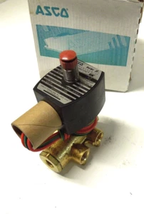ASCO Solenoid Valve 1/4" 4-Way Brass EF8345G301, 24DC ASC230 - Picture 1 of 4