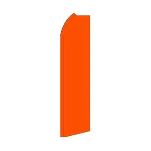 Solid Orange Swooper Flutter Feather Flag | 3ft W x 11.5ft Tall - Picture 1 of 3