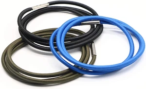 Trash Can Bands Set of 3, Black, Blue, Grey, Durable Rubber Bands with Strong El - Picture 1 of 6