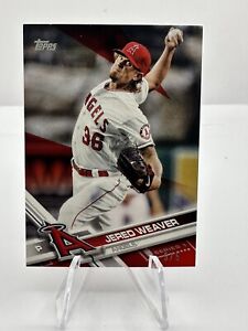 2017 Topps On Demand Jered Weaver 5/5 Los Angeles Angels Mini Card