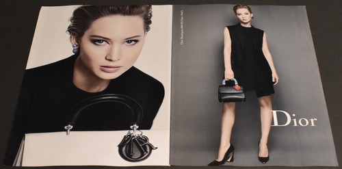 2014 Stampa Annuncio Tacchi Sexy Gambe Lunghe Moda Signora Jennifer Lawrence Dior Abito Art