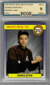 1992 Front Row Derek Jeter RC PROMO CARD NNO Graded FCGS 9 MINT!!! - Picture 1 of 2