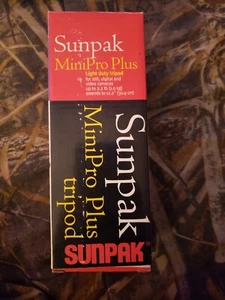 Sunpack 620-250 12.2" Mini-Pro Plus Light Tripod With 3 Way Panhead Black - Picture 1 of 4