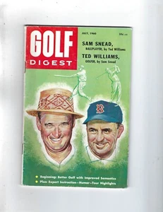 1960 JULY Golf Digest magazine Sam Snead Ted Williams Boston Red Sox VGNL - Picture 1 of 1