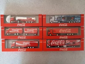 Albedo HO: Coca Cola Set mit 6 Modellen incl. MAN F8 Tandemhängerzug (rar) - Bild 1 von 3
