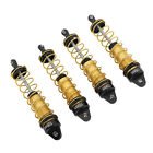 (Gold)BROLEO 4Pcs Smooth Aluminum Alloy RC Front Rear Wear-Resistant For 1/10