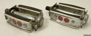Excel Inc. Bicycle Pedal Set - Vintage Pair Double Dot Reflector Bike Pedals - Picture 1 of 11