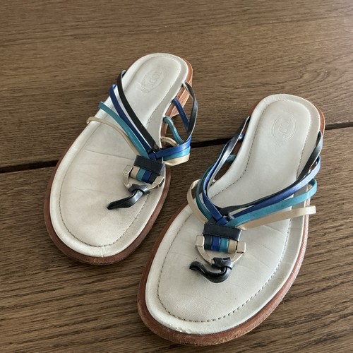 TOD’S Autentici sandali donna Tod's in pelle bianca taglia 39 (8 5)