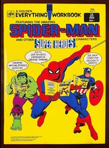 Spider-Man Marvel Super-Héroes Libro de Trabajo #1 - Casi Nuevo Belleza - Hulk, Capitán América - Imagen 1 de 3