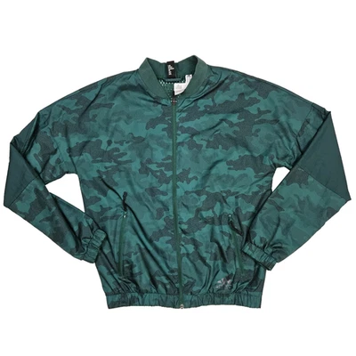 Chaqueta Adidas Verde Camuflaje Para Hombre Pequeña Cremallera Malla Forrada Pista DQ1429 Foto 1 de 4
