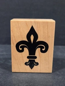 1995 PSX Rubber Stamp, D-1754 Fleur De Lis, Signs & Symbols - Picture 1 of 3