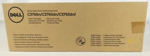 Original Dell C3760N C3760DN Gelb Tonerkassette MD8G4 OEM Neu Versiegelt - Bild 1 von 5