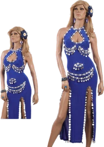 Bauchtanz Kleid, Kostüm, Saidi Galabeya, ägyptisch orientalisch sexy Abaya, Fallahi - Bild 1 von 53